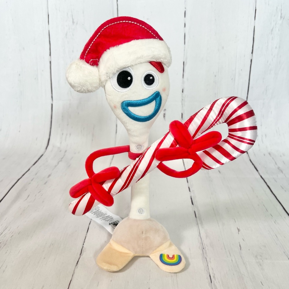 Disney Parks Toy Story Holiday Forky Plush 12” – Christmas Spork with Candy Cane